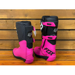 Мотоботы подростковые Fox Comp Youth Boot Black/Pink Y5