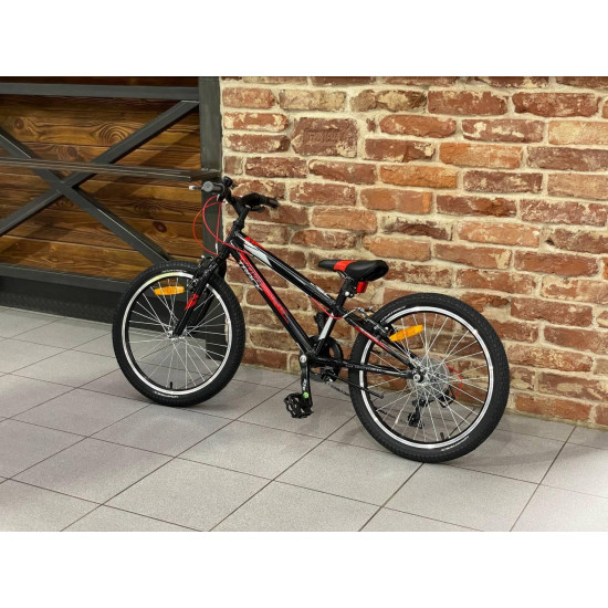 Велосипед NOVATRACK 20" RACER, черный, сталь, 6 скор., Microshift TS38-6/Shimano, V-Brake