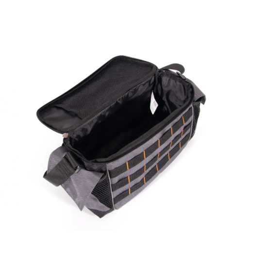 Сумка рыболовная "СЛЕДОПЫТ" Base Lure Bag L, 36х22х15 см, цв. серый + 3 коробки Luno 20/2/